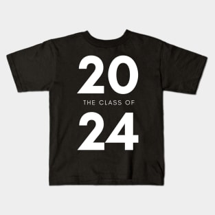 Class Of 2024. Simple Typography 2024 Design for Class Of/ Senior/ Graduation. White Kids T-Shirt